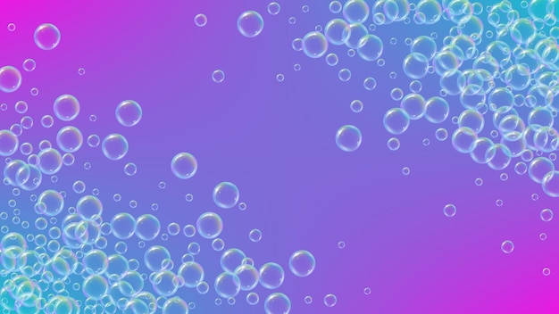 Bubble background with shampoo foam and detergent soap