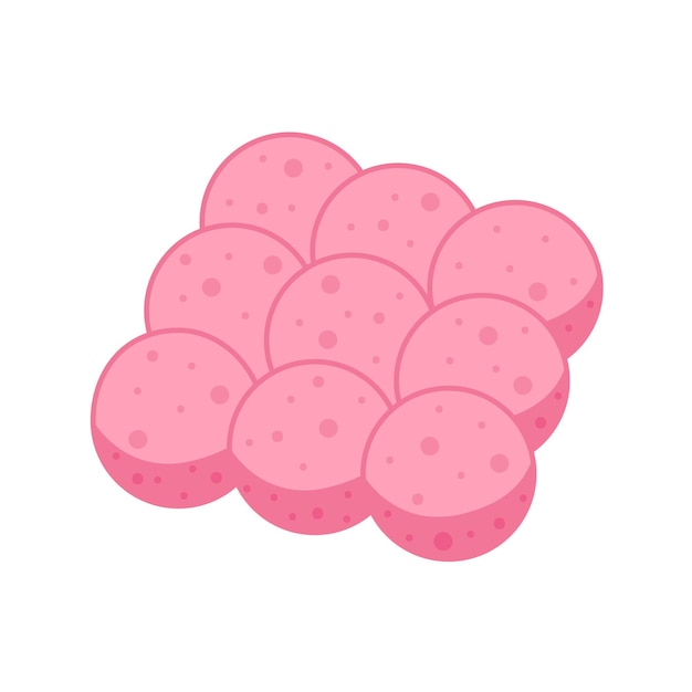 Bubble bath bomb for home spa vector illustration