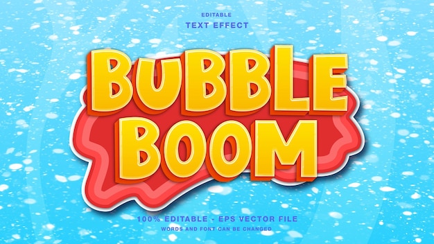 Мультяшные игры bubble boom редактируемый текстовый эффект