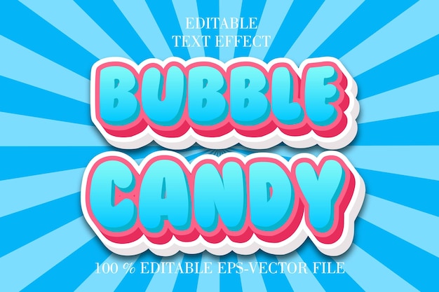 Bubble Candy Bewerkbare 3D Emboss-stijl