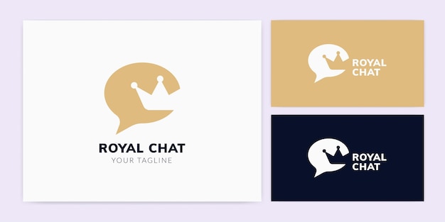 Bubble Chat met Crown Logo-sjabloon