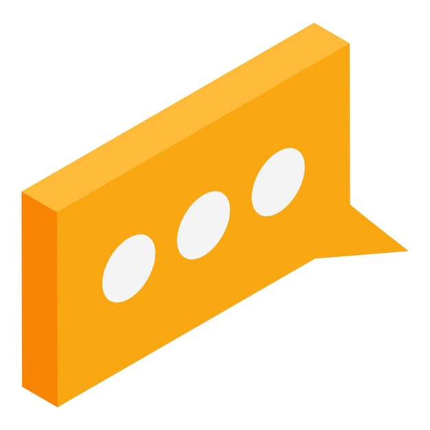 Bubble chat-pictogram Isometrisch van bubble chat vector pictogram voor webdesign geïsoleerd op een witte achtergrond