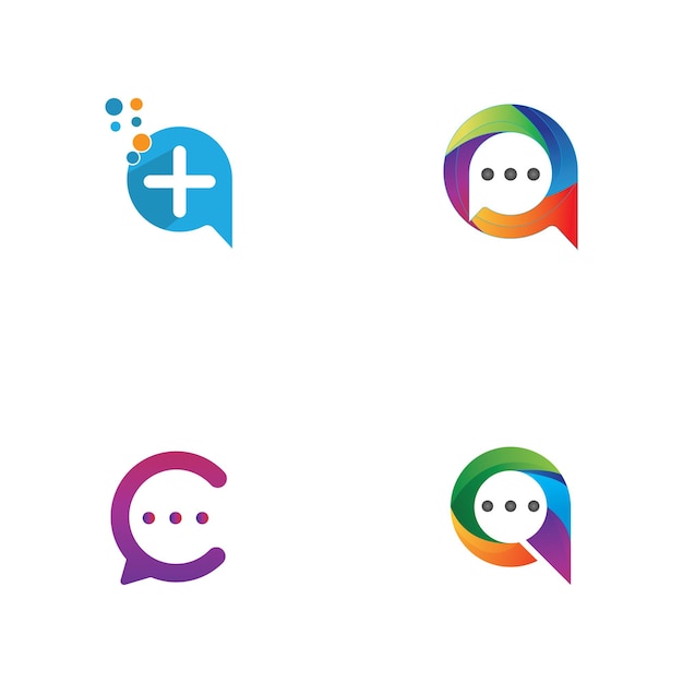 Bubble Chat Social Template and Symbol