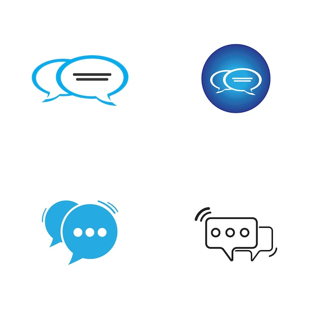 Bubble chat social template and symbol