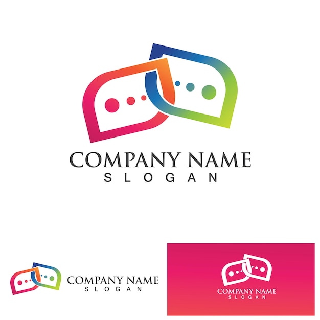 Bubble Chat Social Template and Symbol