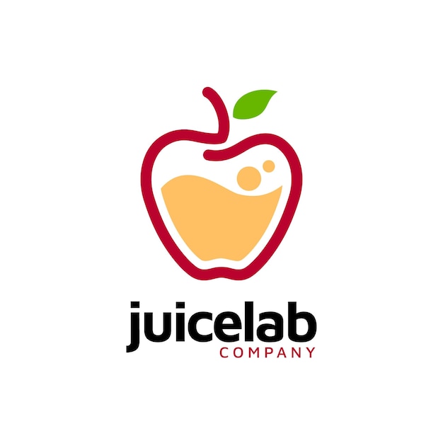 Bubble Chemical Liquid Tube Lab met Apple Fruit Extract voor logo-ontwerp voor biotechnologie Wetenschap