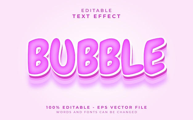 Bubble editable text effect