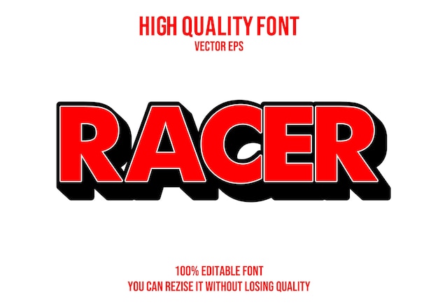 Vector bubble editable text font effect