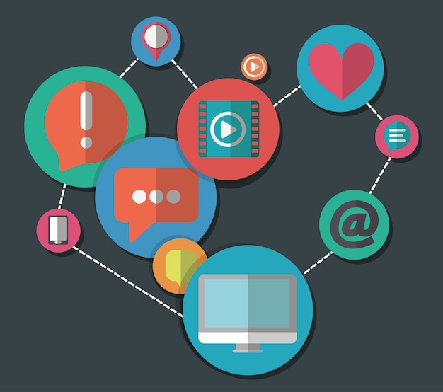 bubble heart computer email sociaal netwerk