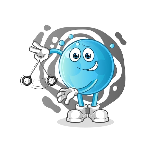 Bubble hypnotiserende cartoon. cartoon mascotte vector