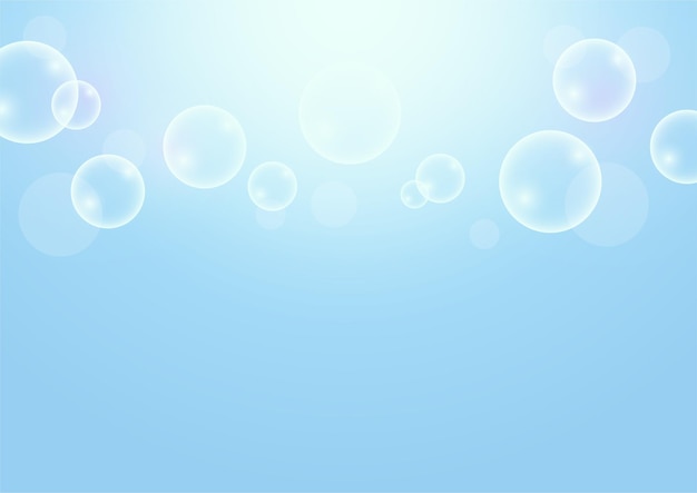 Bubble laundry blue background