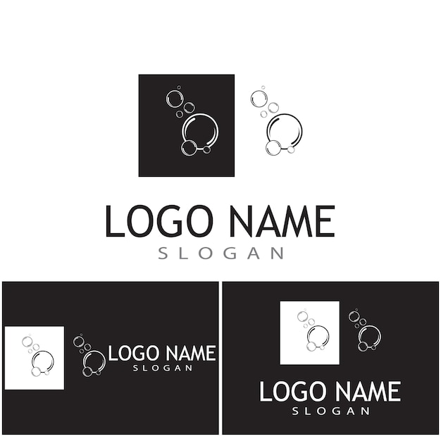 Bubble logo template vector icon illustration