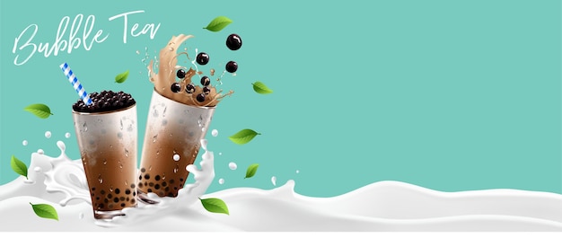 Bubble melk thee Parelmelk thee Verschillende soorten Boba Yummy dranken