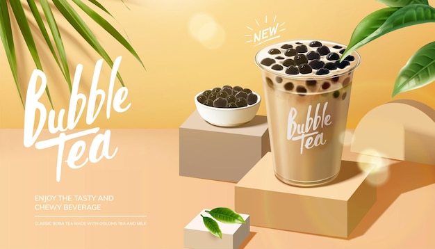 Bubble milk tea advertisement