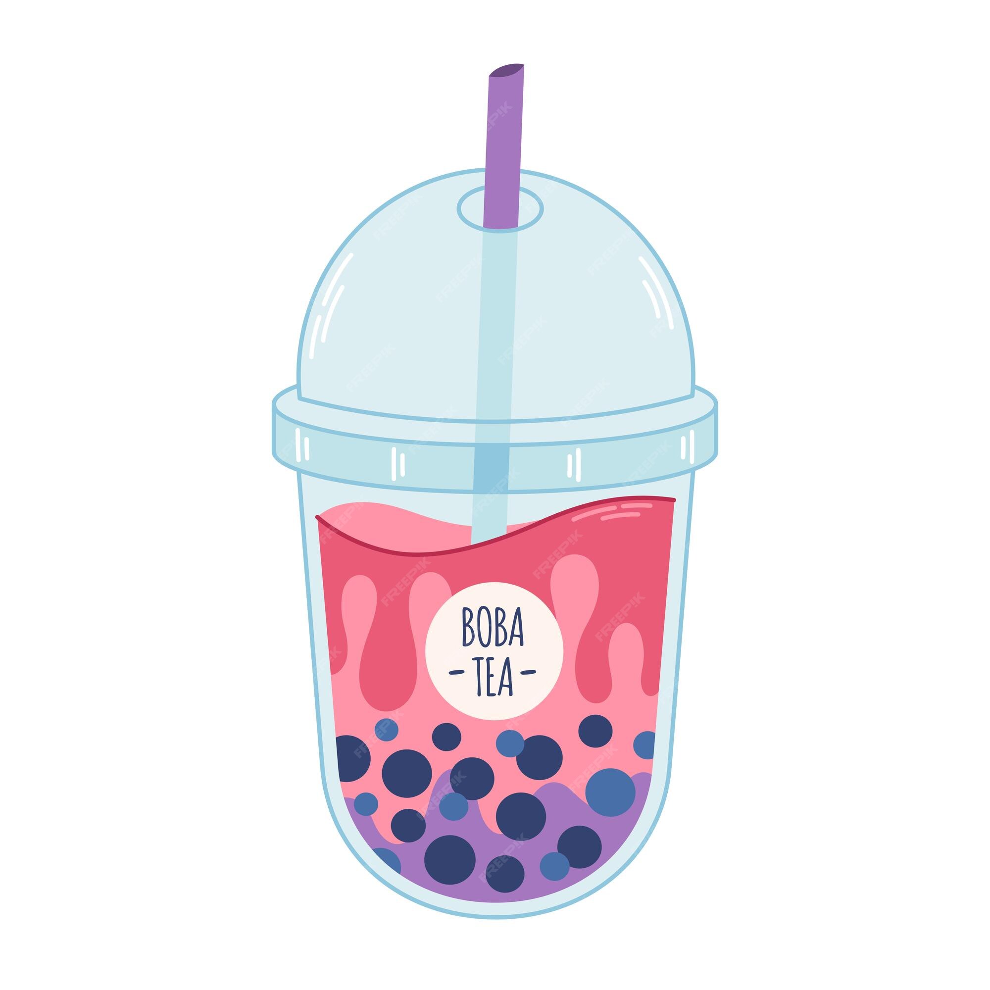 Bubble tea. Plastic cups with famous summer bubble asian tea, popular  taiwanese pearl milk with balls, soft boba drinks with delicious tapioca  sweet cold liquid dessert cartoon vector isolated set 6557374 Vector