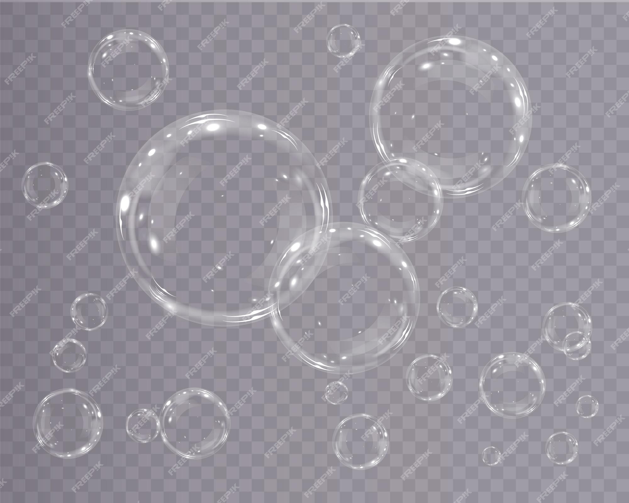 Premium Vector  Collection of realistic soap bubbles png. bubbles are  located on a transparent background.