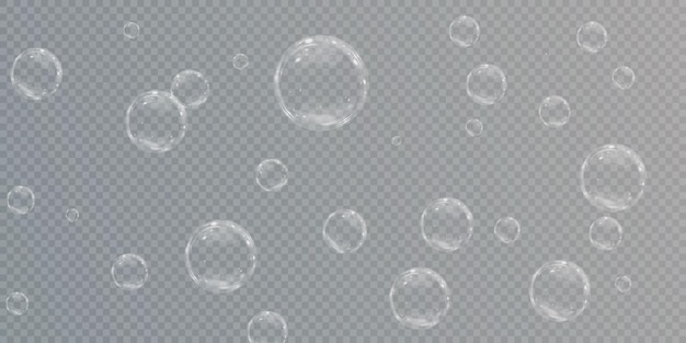 Transparent Water Realistic Glass Bubbles Bubbles Jpg Vector Jpg