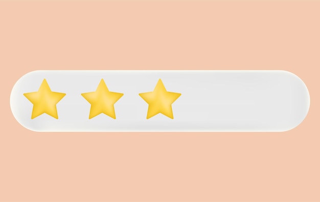 Bubble rating 3d three stars for service ratings for satisfaction