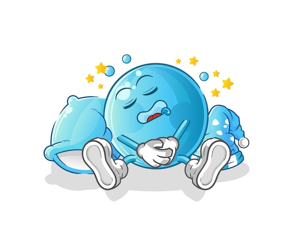 Bubble sleeping character. cartoon mascot vector