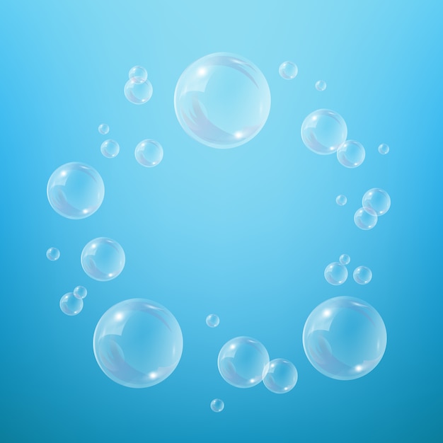 bubble soap foam from shampoo