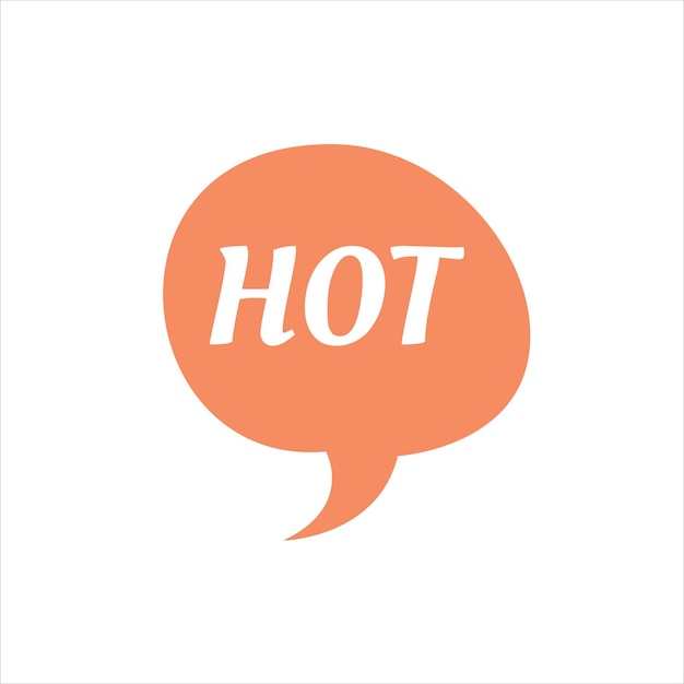 Vector bubble speech hot icon