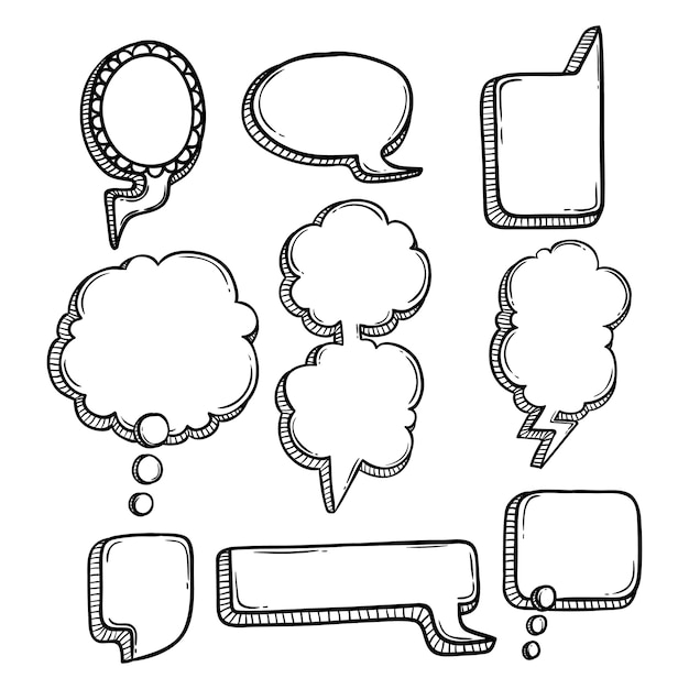 Vector bubble speech set