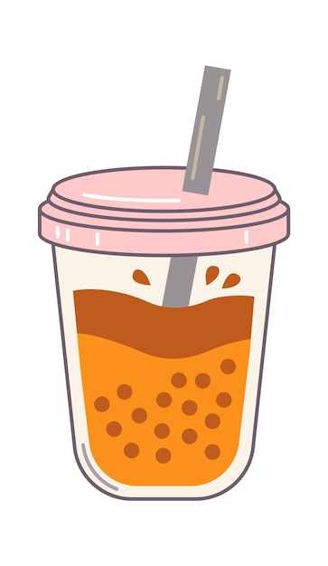 Bubble Tea Drink Vectorillustratie