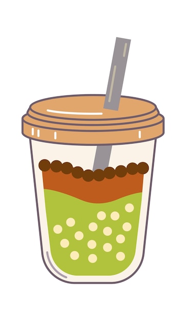 Bubble tea drink vectorillustratie