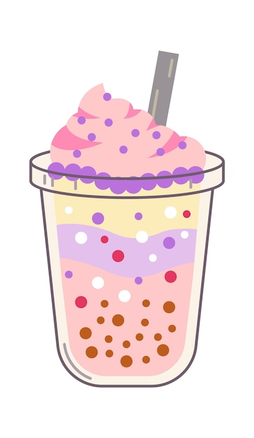 Bubble Tea Drink Vectorillustratie