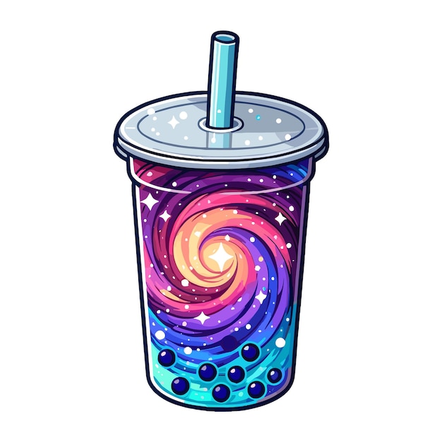 Vector bubble tea vector illustration