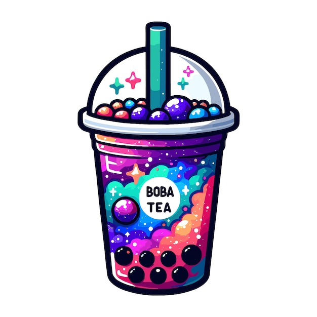 Vector bubble tea vector illustration