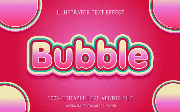 BUBBLE TEKST EFFECTEN STIJL