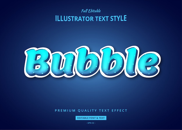 bubble text effect