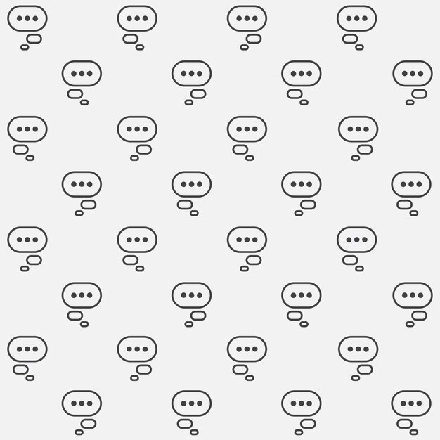 Vector bubble text vector seamless pattern