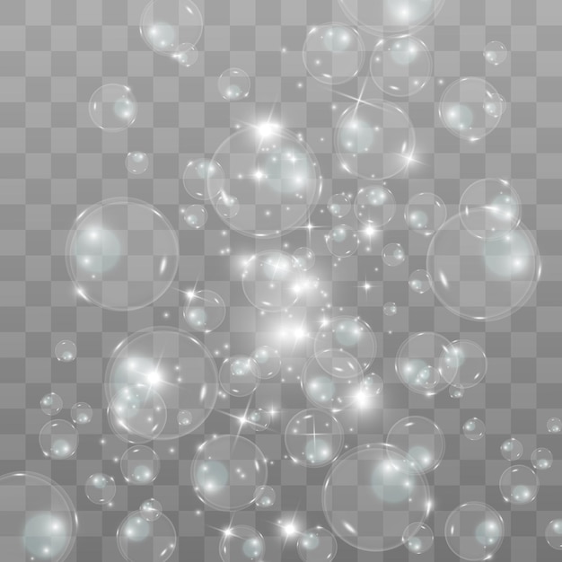 Bubble vector soap bubble on a transparent background Vector design