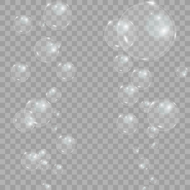 Bubble vector. soap bubble on a transparent background. Vector design.