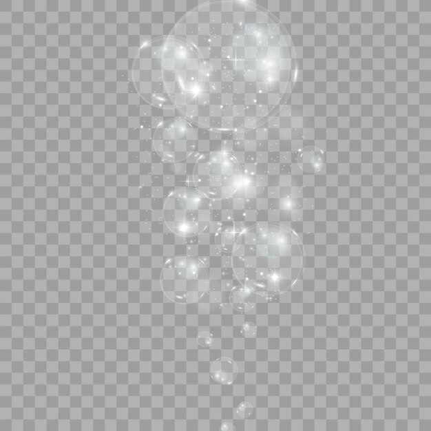 Bubble vector. soap bubble on a transparent background. Vector design.