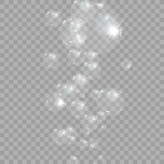 Bubble vector zeepbel op een transparante achtergrond Vector design