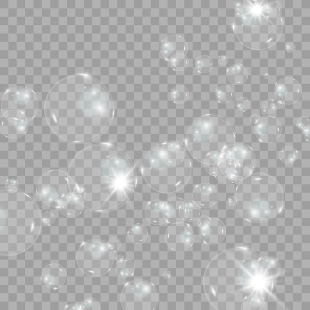 Bubble vector zeepbel op een transparante achtergrond vector design