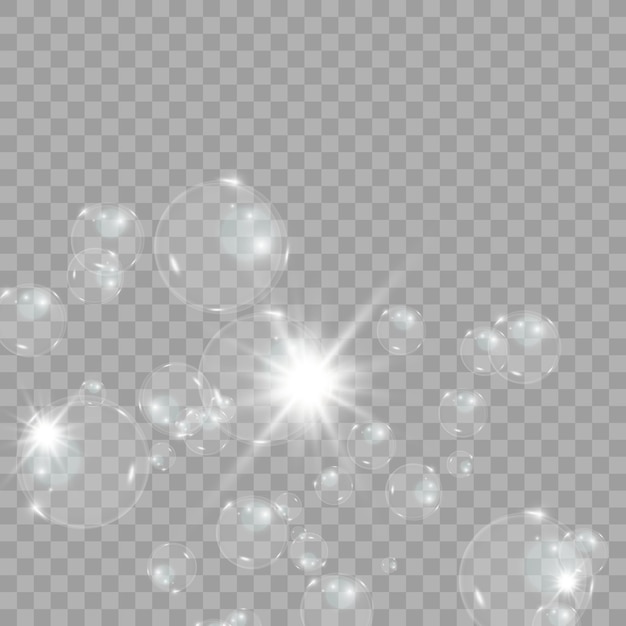 Bubble vector zeepbel op een transparante achtergrond vector design