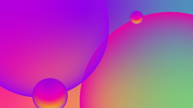 Bubble wallpaper with colorful gradient background