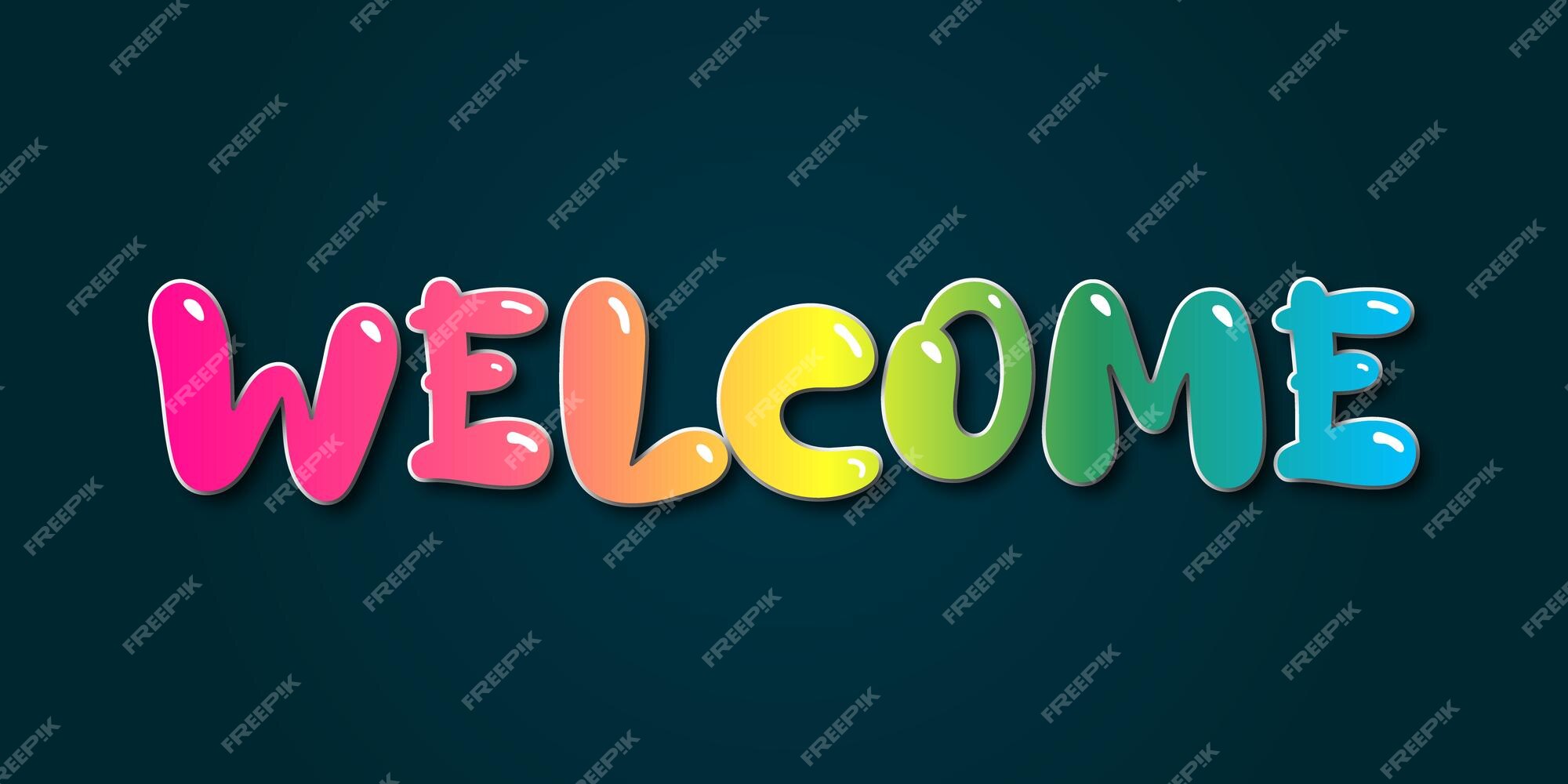 Premium Vector  Colorful welcome design template. welcome letters banner.  welcome text design