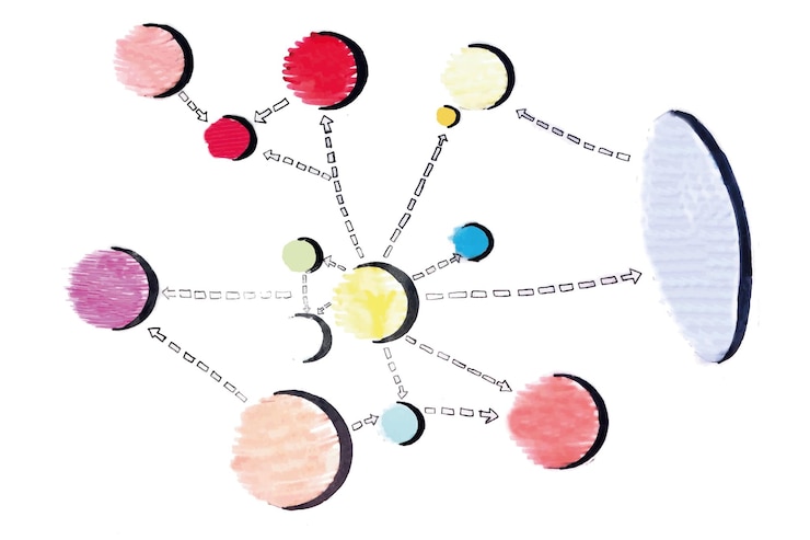 Vector bubblechartdesignvectorsketch