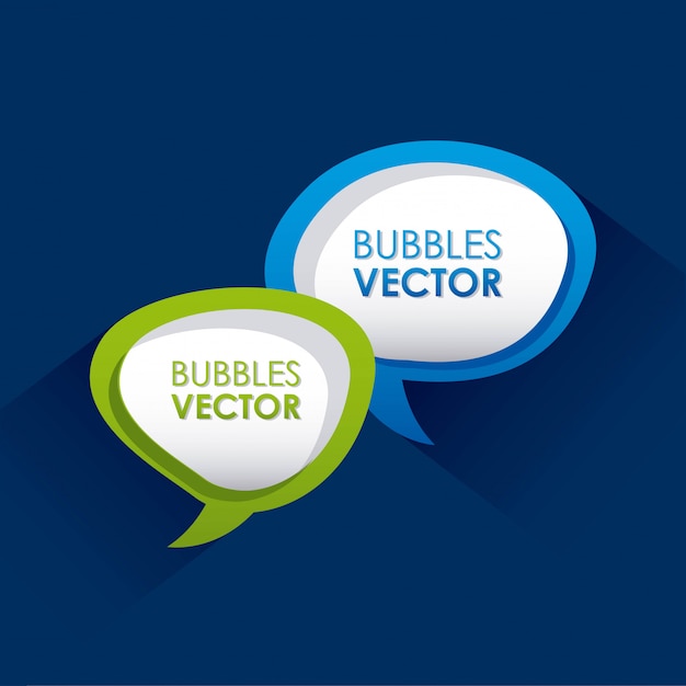 Vector bubbles design over blue background vector illustration