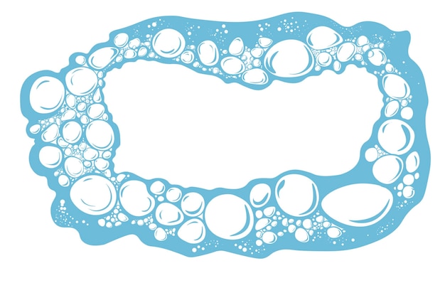 Vector bubbles and foam banner with copy space vector