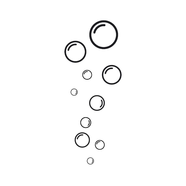 Bubbles icon vector element design template