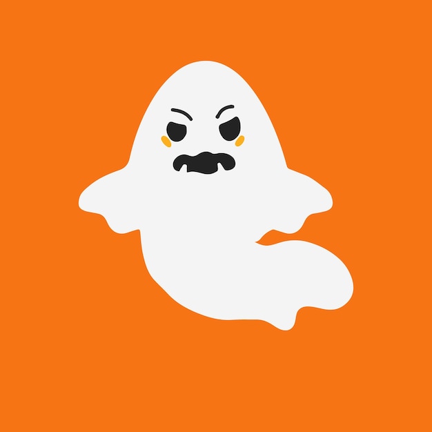 Bubbly Handgetekende Halloween Ghost Illustratie