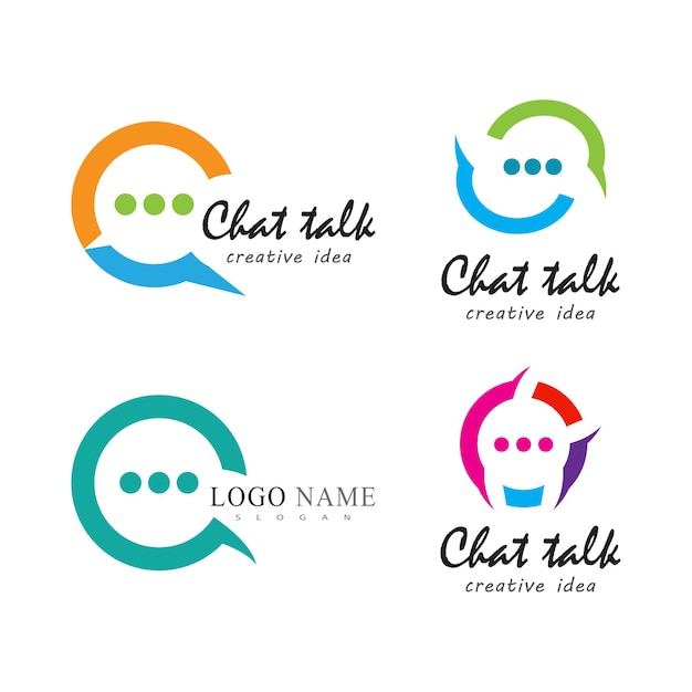 Buble chat icon vector illustration design logo template