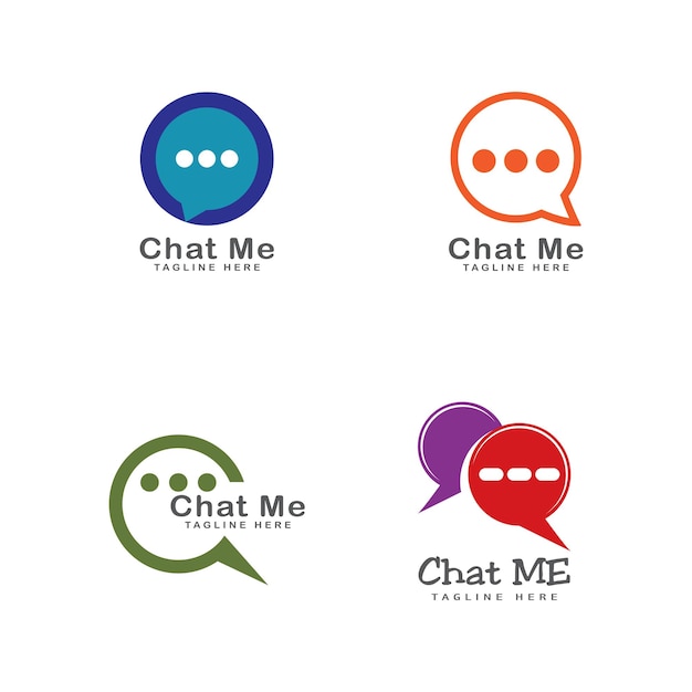 Buble chat icon vector illustration design logo template