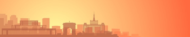 Bucharest Beautiful Skyline Scenery Banner